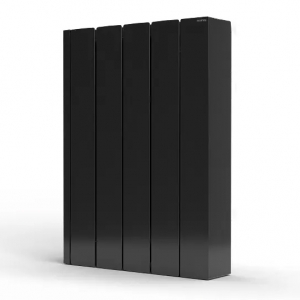 Rointe ORIB0600RAD3 Olympia Black 600W 4-Element Smart Wi-Fi Programmable Electric Radiator (418mm wide) With LED Touch Panel  - Natural Stone Technology Elements