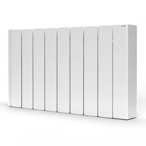 Rointe BRIW1000RAD3 Belize White 1000W 8-Element Low-Level Smart Wi-Fi Programmable Electric Radiator (740mm wide x 420mm high) With LED Touch Panel  - Thermal Fluid Filled