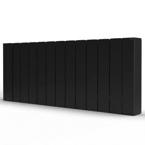 Rointe BRIB1500RAD3 Belize Black 1500W 12-Element Low-Level Smart Wi-Fi Programmable Electric Radiator (1060mm wide x 420mm high) With LED Touch Panel  - Thermal Fluid Filled