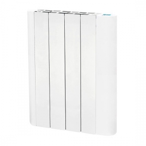 Hyco Manufacturing AV600T Avignon White 600W Programmable Electric Radiator (480mm wide) with LCD Control Panel - Fluid Filled