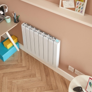 Electrorad ACC1500 Accorto White 1500W 5 Element Smart Digital Programmable Electric Radiator (534mm wide) with LCD Touchscreen & WiFi Control