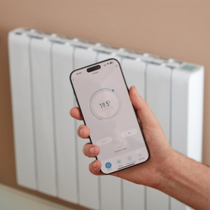 Electrorad ACC2000 Accorto White 2000W 7 Element Smart Digital Programmable Electric Radiator (714mm wide) with LCD Touchscreen & WiFi Control