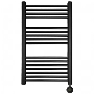 Elnur TN-300 Black 300W IP44 Digital Programmable Ladder-Style Electric Towel Rail (500mm wide x 880mm high) with Boost