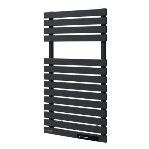 Rointe NTI030SEB Neo Black 300W 13-Bar Smart Wi-Fi Programmable Ladder-Style Electric Towel Rail (500mm wide x 788mm high) With LED Touch Panel & 4 Pre-Installed Programs - Fluid Filled
