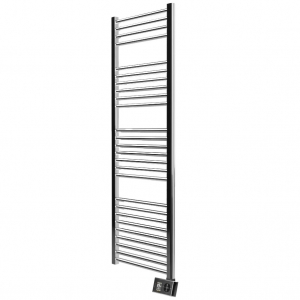 Rointe OTI075SEC4 Orion Chrome 550W 26-Bar Smart Wi-Fi Programmable Ladder-Style Electric Towel Rail (500mm wide x 1500mm high) With LED Touch Panel & 4 Pre-Installed Programs - Fluid Filled