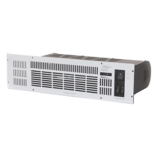 Hyco Manufacturing ML2400 Mistral 2400W Electric Plinth Heater (480mm wide x 125mm high) with 3 Interchangeable Fascias - Black, White & Stainless Steel