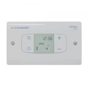 Consort Claudgen CRXSLWIFI White Wirelss Wall Controller - Connects All RX or SL Wireless Heaters to the Consort Connect App