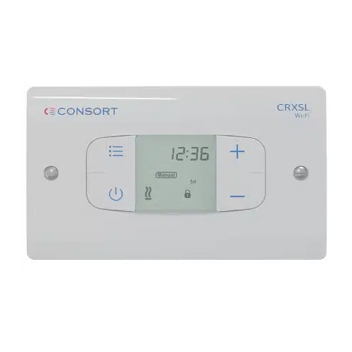 Consort Claudgen CRXSLWIFI White Wirelss Wall Controller - Connects All RX or SL Wireless Heaters to the Consort Connect App