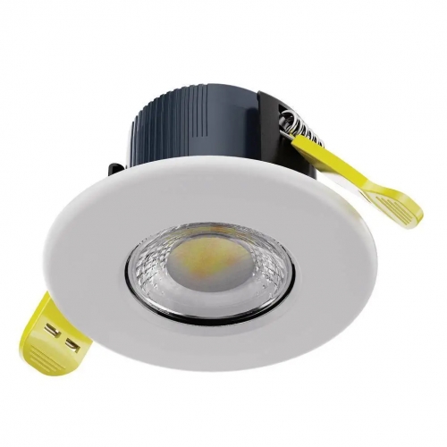 Collingwood DLT551500B H2Lite CSP Fixed Wattage & 4 Colour Selectable Fire Rated Downlight With White Bezel IP65 4W/6W 460-780Lm 240V