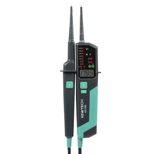 Kewtech KT1795 Double Pole Voltage & Continuity Tester With LCD Readout, Ghost Voltage Clearance & Safety Probes