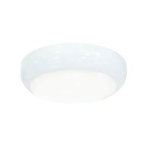 Ansell Lighting ADIS1/1/MWS Disco EVO White IP65 Wattage Selectable CCT LED Bulkhead With Microwave Sensor & Opal Diffuser 4W/7W 480-950Lm