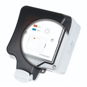 Timeguard FSTWIFITUTGV Weathersafe Grey 13A 30mA IP66 Wi-Fi Controlled White RCD Fused Spur