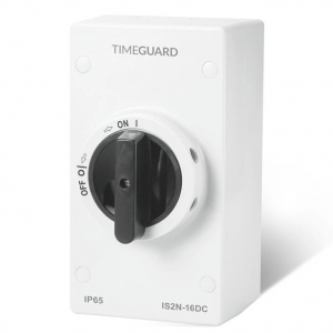Timeguard IS2N-16DC Weathersafe White 16A DC IP67 2-Pole Rotary Isolator Switch