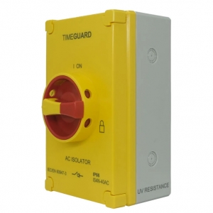 Timeguard IS4N-40AC Weathersafe Yellow 40A IP65 4-Pole Rotary Isolator Switch