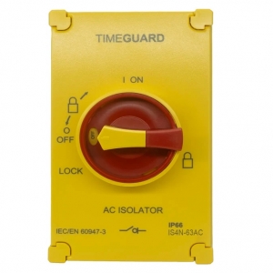 Timeguard IS4N-63AC Weathersafe Grey 63A IP65 4-Pole Rotary Isolator Switch