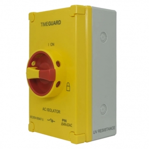 Timeguard IS4N-63AC Weathersafe Grey 63A IP65 4-Pole Rotary Isolator Switch