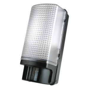 Timeguard SLB88 Black IP44 Bulkhead With 110° | 8m PIR & Prismatic Diffuser - Requires LED GLS ES Lamp