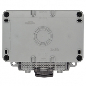 Timeguard TW1409DPA Weathersafe Grey 13A 30mA IP66 2 Gang Non-Latching (Active) RCD Protected White Switchsocket
