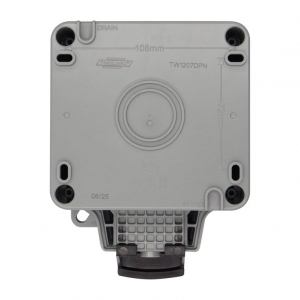 Timeguard TW1207DPN Weathersafe Grey 13A IP66 1 Gang White DP Switchsocket With Neon