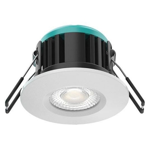 QVIS Lighting SFR-WS-QC Trident All-In-One Dimmable Fixed Wattage & 4 CCT LED Fire Rated Downlight With 3 x Magnetic Bezels IP65 6W/8W/10W  570Lm-1000Lm 230V