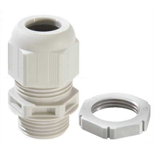 Wiska 99704 Grey 25mm Nylon IP68 Dome Top Cable Gland With Locknut Cable DiaØ: 9mm - 17mm