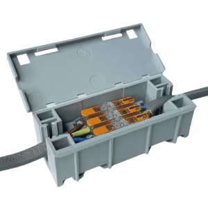 Connexbox Light WBL-001-G Grey (Pack 6) Electrical Junction Box For Wago Connectors (Formerly Sold As 207-3303)
