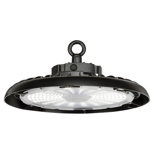 Knightsbridge POTHB1 Potentia Black IP65 100-150W 15000-23000Lm Wattage + 2CCT Selectable Round LED High Bay With Polycarbonate Diffuser