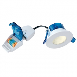 Aurora Lighting AU-R61W/40 R6 Series 5.5W 760Lm IP65 Fixed LED Fire-Rated Downlight With Cool White 4000K LEDs & FastRFix Connector