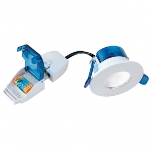 Aurora Lighting AU-R61W/CWS R6 Series 3.5-5.5W 455-760Lm IP65 Fixed Wattage + 4CCT LED Fire-Rated Downlight  With FastRFix Connector