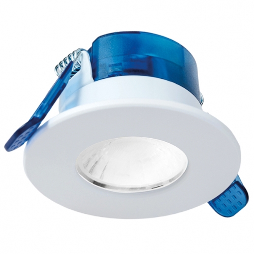 Aurora Lighting AU-R61W/CWS R6 Series 3.5-5.5W 455-760Lm IP65 Fixed Wattage + 4CCT LED Fire-Rated Downlight  With FastRFix Connector