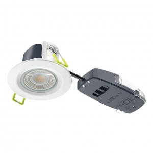 Collingwood Lighting DLT389MWA10 Matt White H2 Lite Select (pack 10) 5W 600-650Lm IP65 Fixed 3CCT Selectable LED Fire-Rated Downlight With Fast Fit Connector