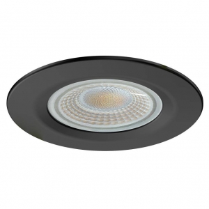 Collingwood Lighting DLT389BLK Black H2 Lite Select 5W 600-650Lm IP65 Fixed 3CCT Selectable LED Fire-Rated Downlight With Fast Fit Connector