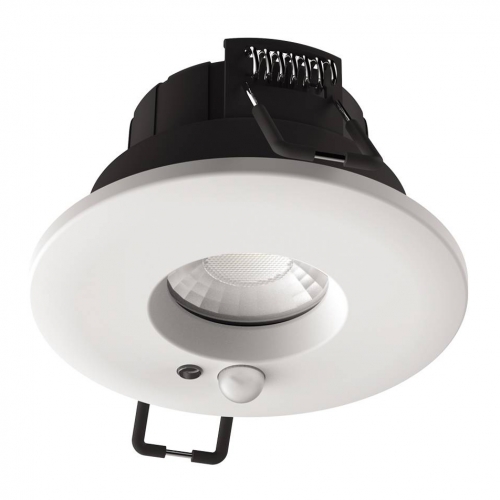 Collingwood Lighting DLSENSE H2 Sense 6W 600-675Lm IP65 Fixed 3CCT Selectable LED Fire-Rated Downlight With Integral PIR & Switched Live Out - Requires Bezel