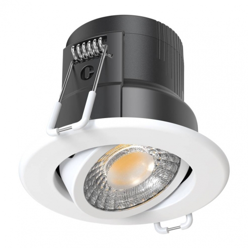 Collingwood Lighting DLT661600A H4 Lite CSP White 4-6W 450-750Lm IP65 Adjustable Wattage + 3CCT Selectable LED Fire-Rated Downlight