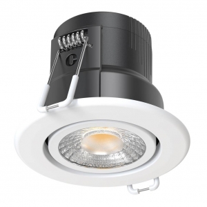 Collingwood Lighting DLT661600A H4 Lite CSP White 4-6W 450-750Lm IP65 Adjustable Wattage + 3CCT Selectable LED Fire-Rated Downlight