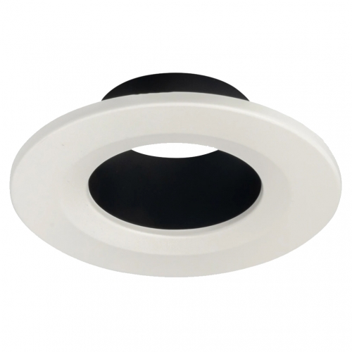 Robus RULATRIM-01 Ultimum Express White Fixed Anti-Glare Bezel With Black Reflector For RULA04-01 Downlight