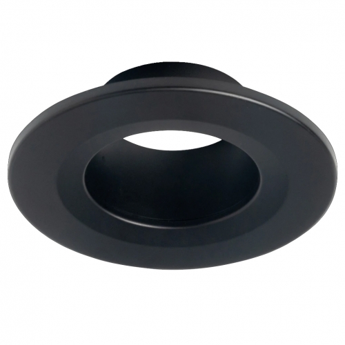 Robus RULATRIM-04 Ultimum Express Black Fixed Anti-Glare Bezel With Black Reflector For RULA04-01 Downlight