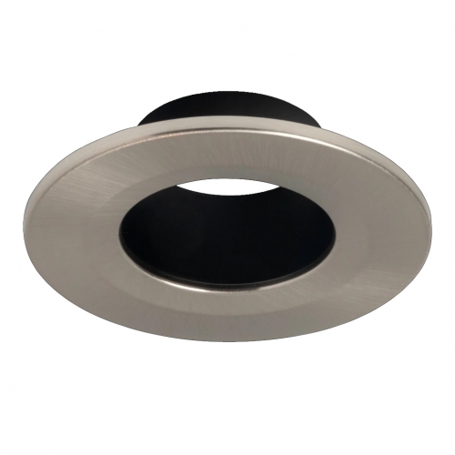 Robus RULATRIM-13 Ultimum Express Brushed Chrome Fixed Anti-Glare Bezel With Black Reflector For RULA04-01 Downlight