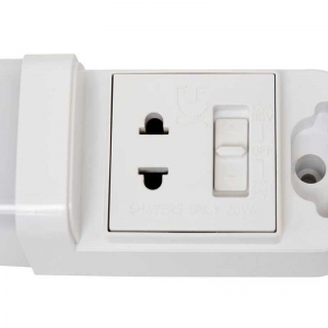 Forum Lighting SPA-45612-MWHT White 10W 1000Lm IP44 3CCT Selectable LED Shaver Light With Integral Shavr Socket & Opal Diffuser