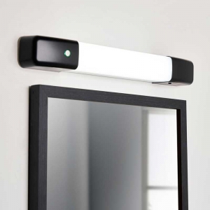 Forum Lighting SPA-45612-MBLK Matt Black 10W 1000Lm IP44 3CCT Selectable LED Shaver Light With Integral Shavr Socket & Opal Diffuser