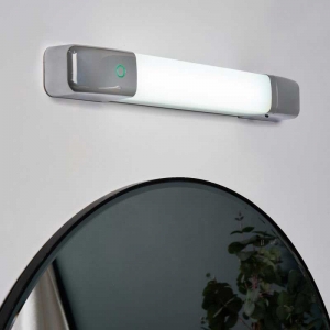 Forum Lighting SPA-45612-CHR Chrome 10W 1000Lm IP44 3CCT Selectable LED Shaver Light With Integral Shavr Socket & Opal Diffuser