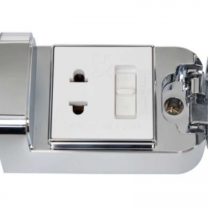 Forum Lighting SPA-45612-CHR Chrome 10W 1000Lm IP44 3CCT Selectable LED Shaver Light With Integral Shavr Socket & Opal Diffuser