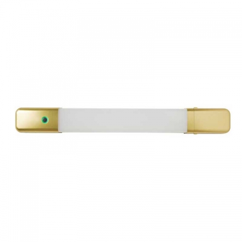 Forum Lighting SPA-45612-SBRS Satin Brass 10W 1000Lm IP44 3CCT Selectable LED Shaver Light With Integral Shavr Socket & Opal Diffuser