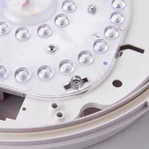 Saxby Lighting 95539 HeroPRO White 9-18W 900-1800Lm IP65 316mm Round Wattage + 3CCT Selectable LED Bulkhead With Opal Diffuser