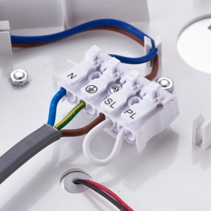 Saxby Lighting 95539 HeroPRO White 9-18W 900-1800Lm IP65 316mm Round Wattage + 3CCT Selectable LED Bulkhead With Opal Diffuser