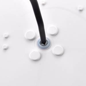 Saxby Lighting 95541 HeroPRO White 9-18W 900-1800Lm IP65 316mm Round Wattage + 3CCT Selectable LED Bulkhead With Microwave Sensor & Opal Diffuser