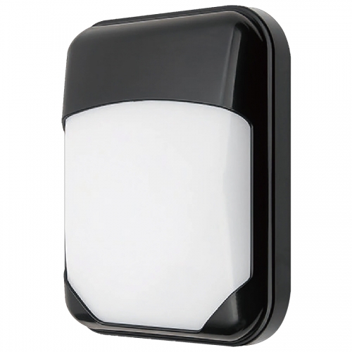 Robus RFA12X0-04 Falcon2 Black 7.1-12.4W 670-1120Lm IP65 Wattage + 2CCT Selectable Wallpack Style Bulkhead With Opal Diffuser