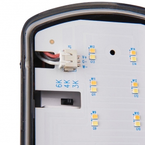 Saxby 73716 MotionLED Black 6W 600Lm IP44 3CCT Selectable LED Security Bulkhead With 120° | 10m PIR & Frosted Prismatic Diffuser