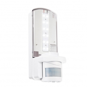 Saxby 73717 MotionLED White 6W 600Lm IP44 3CCT Selectable LED Security Bulkhead With 120° | 10m PIR & Frosted Prismatic Diffuser
