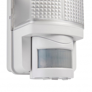 Saxby 73717 MotionLED White 6W 600Lm IP44 3CCT Selectable LED Security Bulkhead With 120° | 10m PIR & Frosted Prismatic Diffuser